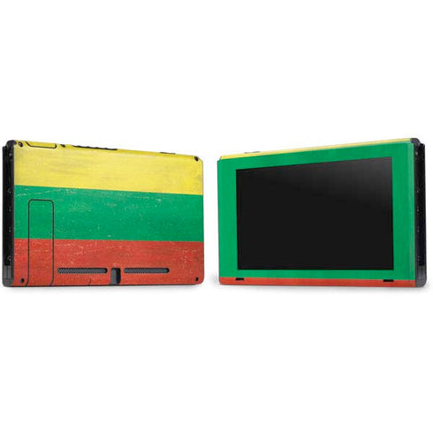 Lithuania Flag Distressed Nintendo Switch Bundle Skin
