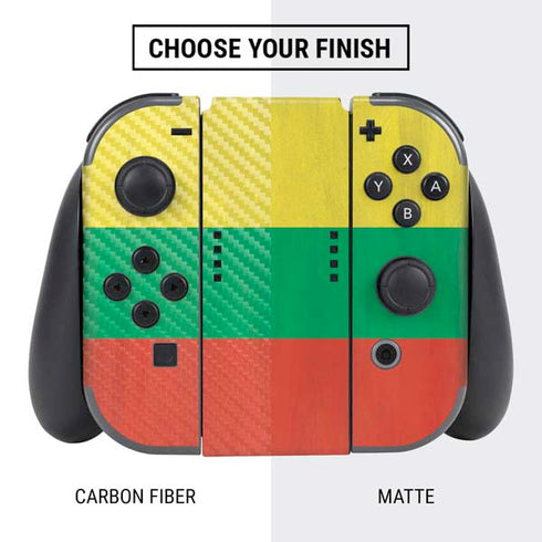 Lithuania Flag Distressed Nintendo Switch Bundle Skin