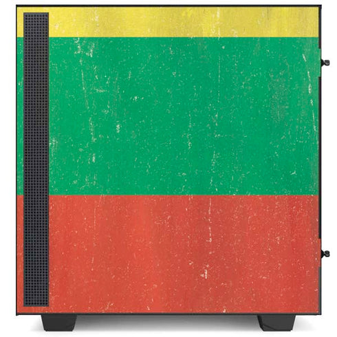 Lithuania Flag Distressed NZXT H510 Compact ATX Mid-Tower Case Skin