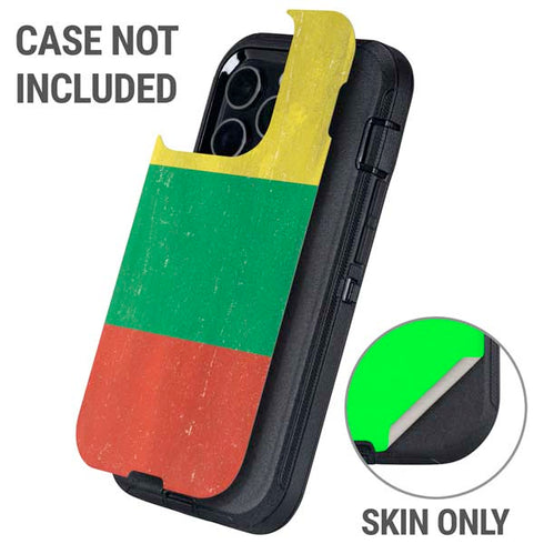 Lithuania Flag Distressed Otterbox Defender iPhone Skin