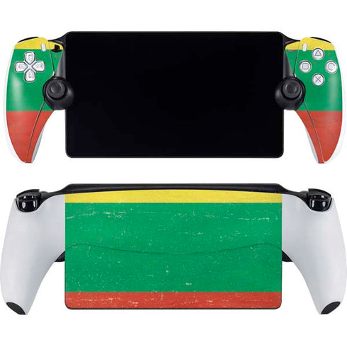 Lithuania Flag Distressed PlayStation Portal Remote Player Skin