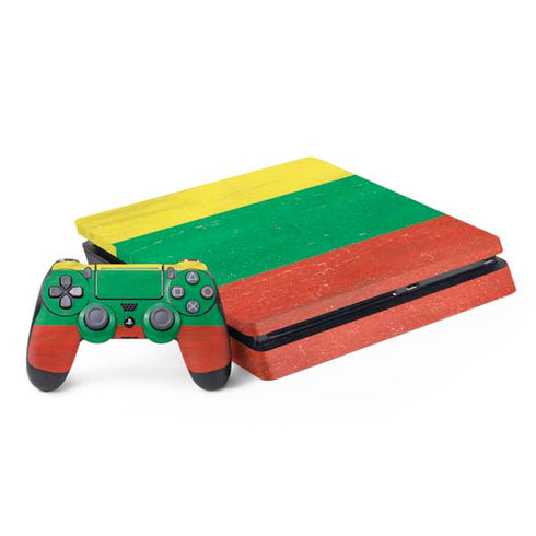 Lithuania Flag Distressed PS4 Slim Bundle Skin