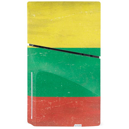 Lithuania Flag Distressed PS5 Slim Disk Bundle Skin
