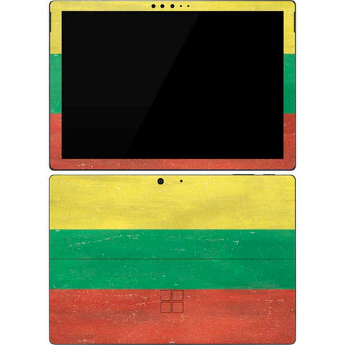 Lithuania Flag Distressed Surface Pro 7 Skin