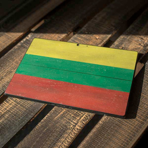 Lithuania Flag Distressed Surface Pro 7 Skin