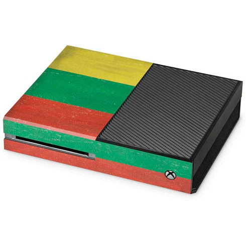 Lithuania Flag Distressed Xbox One Console Skin