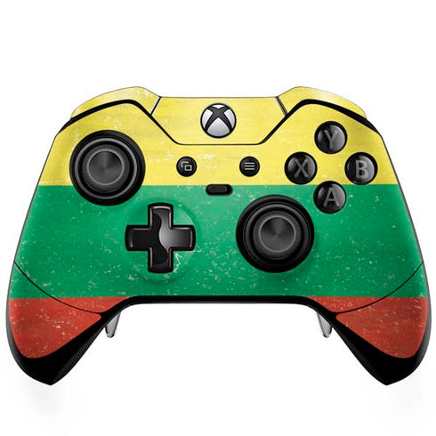 Lithuania Flag Distressed Xbox One Elite Controller Skin