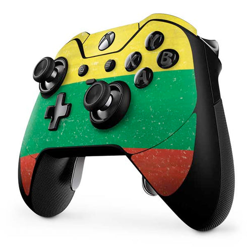 Lithuania Flag Distressed Xbox One Elite Controller Skin