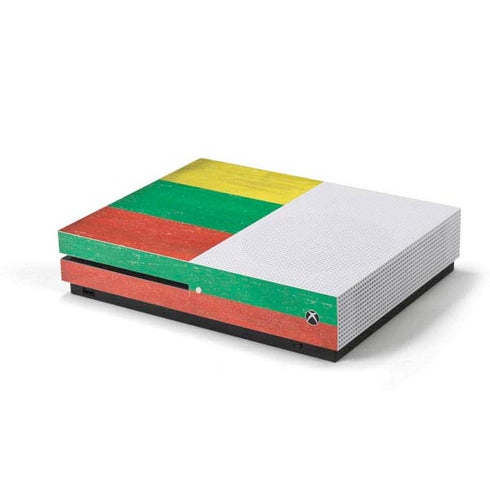 Lithuania Flag Distressed Xbox One S Console Skin