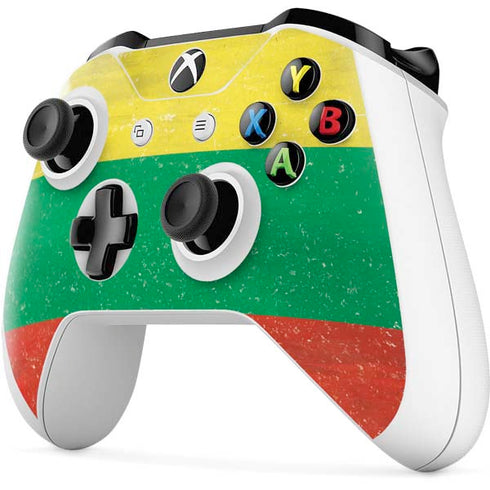 Lithuania Flag Distressed Xbox One S Controller Skin