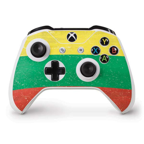 Lithuania Flag Distressed Xbox One S Controller Skin