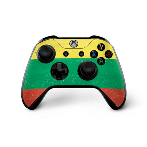 Lithuania Flag Distressed Xbox One X Controller Skin