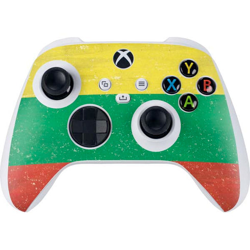 Lithuania Flag Distressed Xbox Series S Controller Skin