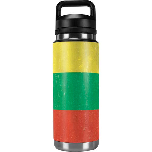 Lithuania Flag Distressed YETI Rambler 26oz Bottle Skin