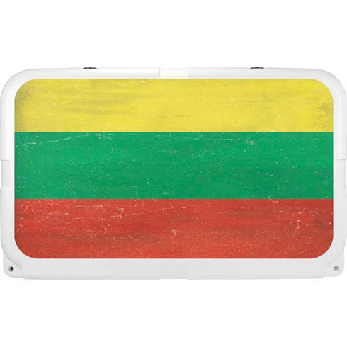 Lithuania Flag Distressed YETI Tundra 45 Hard Cooler Skin