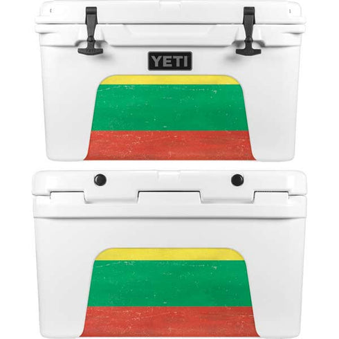 Lithuania Flag Distressed YETI Tundra 45 Hard Cooler Skin