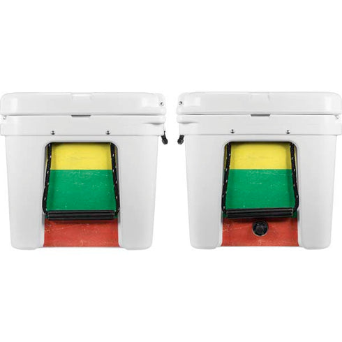 Lithuania Flag Distressed YETI Tundra 65 Hard Cooler Skin