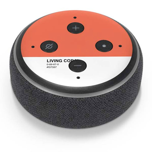 Living Coral Amazon Echo Dot Skin