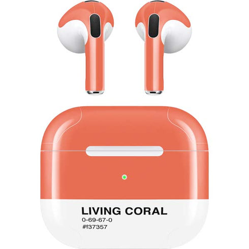 Living Coral Apple AirPods (3rd Gen 2021) Skin