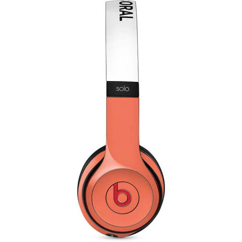 Living Coral Beats Solo 2 Wireless Skin