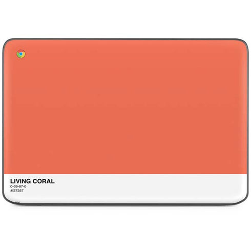 Living Coral HP Chromebook Skin