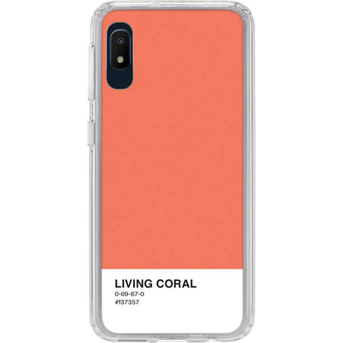 Living Coral Galaxy A10e Clear Case
