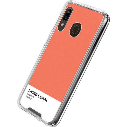 Living Coral Galaxy A30 Clear Case