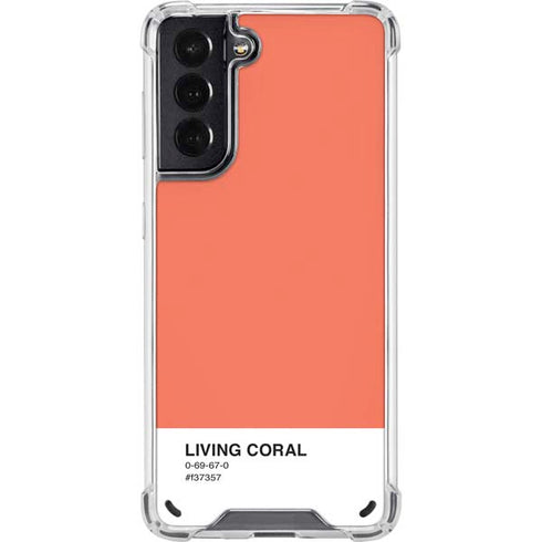 Living Coral Galaxy S21 5G Clear Case