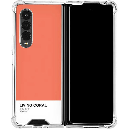Living Coral Galaxy Z Fold4 5G Clear Case