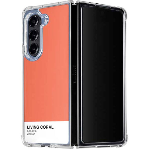 Living Coral Galaxy Z Fold5 5G Clear Case