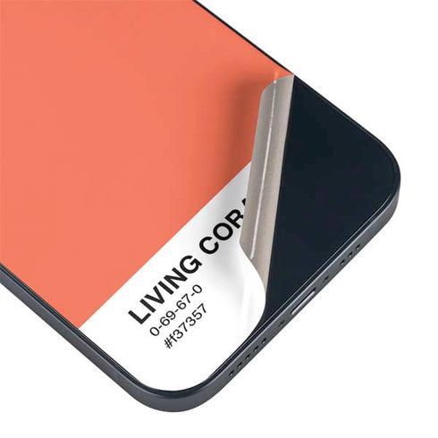 Living Coral iPhone 15 Plus Skin
