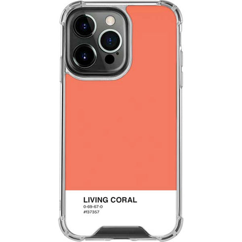 Living Coral iPhone 15 Pro Clear Case