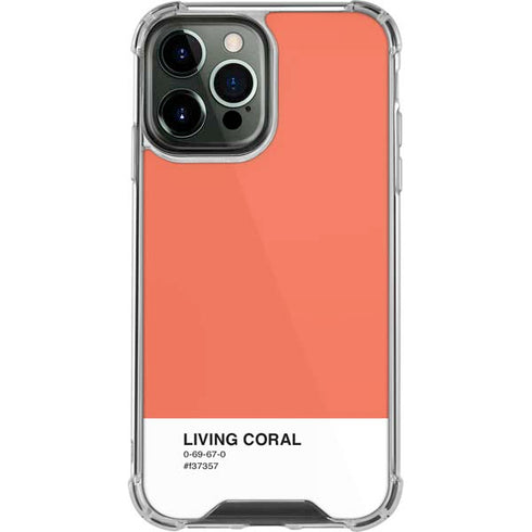 Living Coral iPhone 14 Pro Max Clear Case