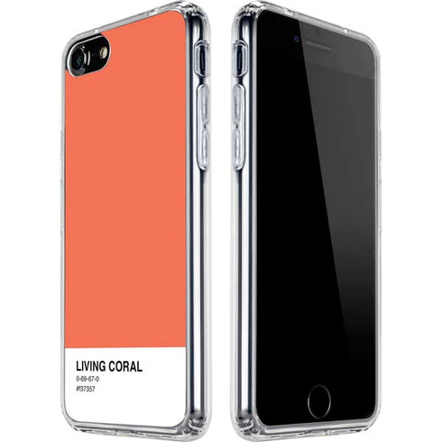 Living Coral iPhone SE (2nd & 3rd Gen) Clear Case