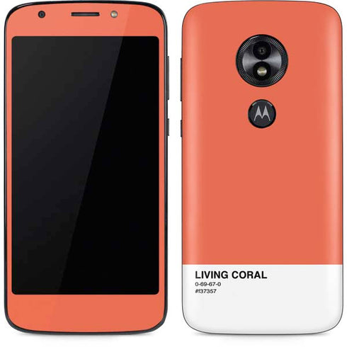 Living Coral Moto E5 Play Skin