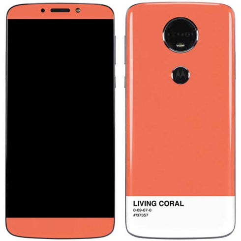 Living Coral Moto E5 Plus Skin