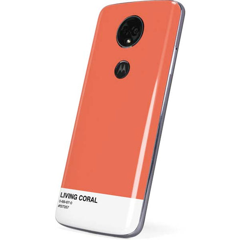 Living Coral Moto E5 Plus Skin