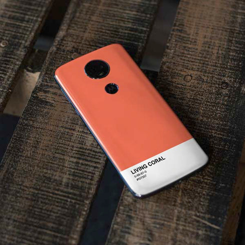 Living Coral Moto E5 Plus Skin