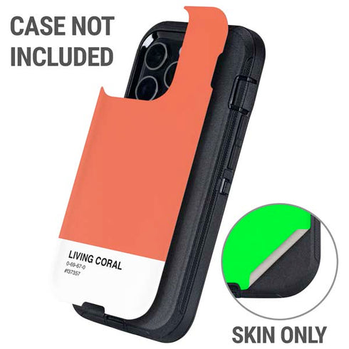 Living Coral Otterbox Defender iPhone Skin