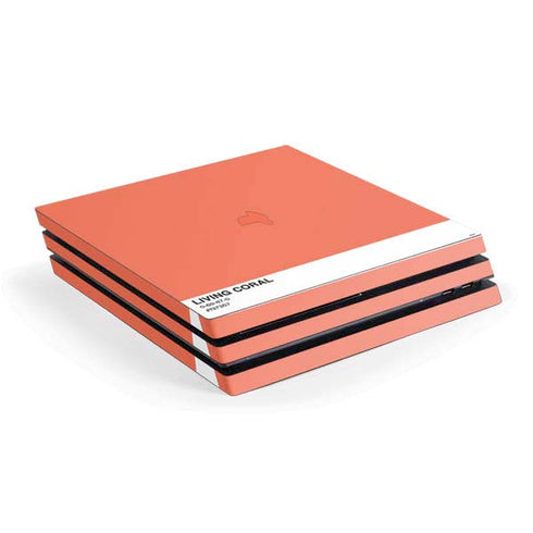 Living Coral PS4 Pro Console Skin