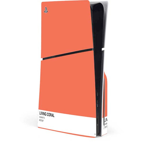 Living Coral PS5 Slim Disk Console Skin