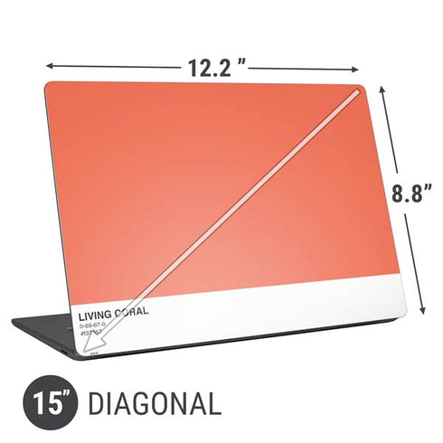Living Coral Universal Laptop 15in (12.2 x 8.8in) Skin