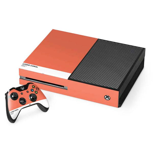 Living Coral Xbox One Console and Controller Bundle Skin