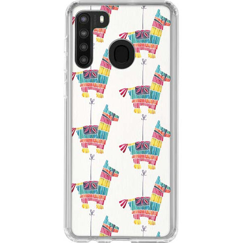 Cat Coq Llama Pinata Galaxy A21 Clear Case