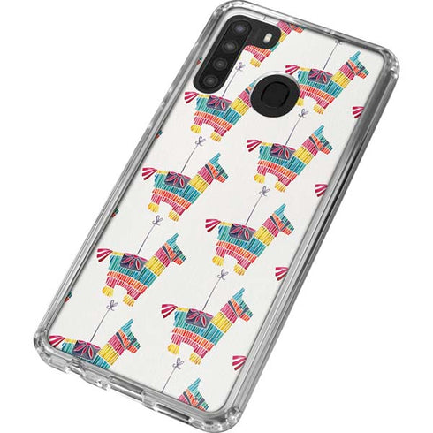 Cat Coq Llama Pinata Galaxy A21 Clear Case