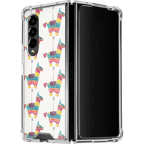 Cat Coq Llama Pinata Galaxy Z Fold4 5G Clear Case