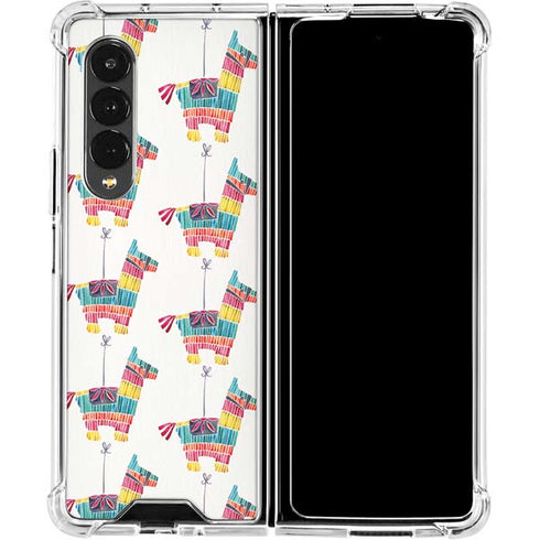 Cat Coq Llama Pinata Galaxy Z Fold4 5G Clear Case