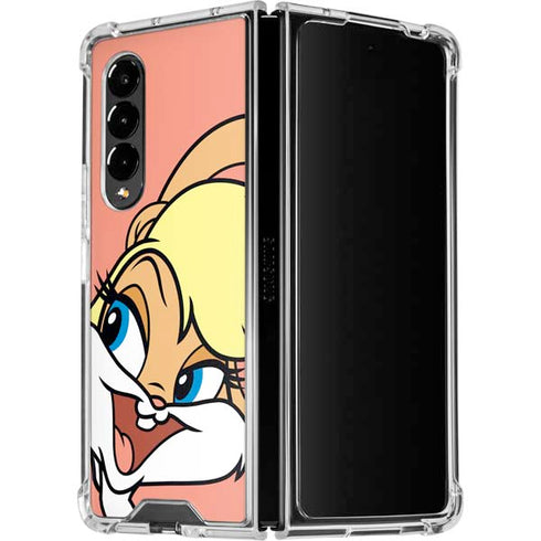 Looney Tunes Lola Bunny Zoomed In Galaxy Z Fold4 5G Clear Case