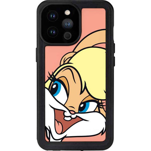 Looney Tunes Lola Bunny Zoomed In iPhone 14 Pro Max Waterproof Case
