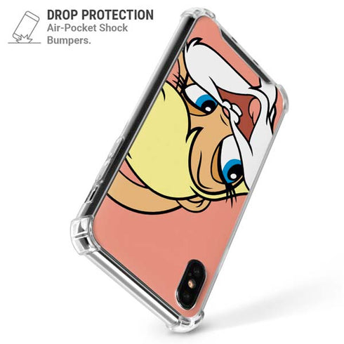 Looney Tunes Lola Bunny Zoomed In iPhone XS Max Clear Case
